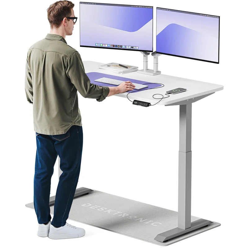 Desktronic HomeOne Elektrisch Höhenverstellbarer Schreibtisch, USB-Anschlüsse, Ergonomischh