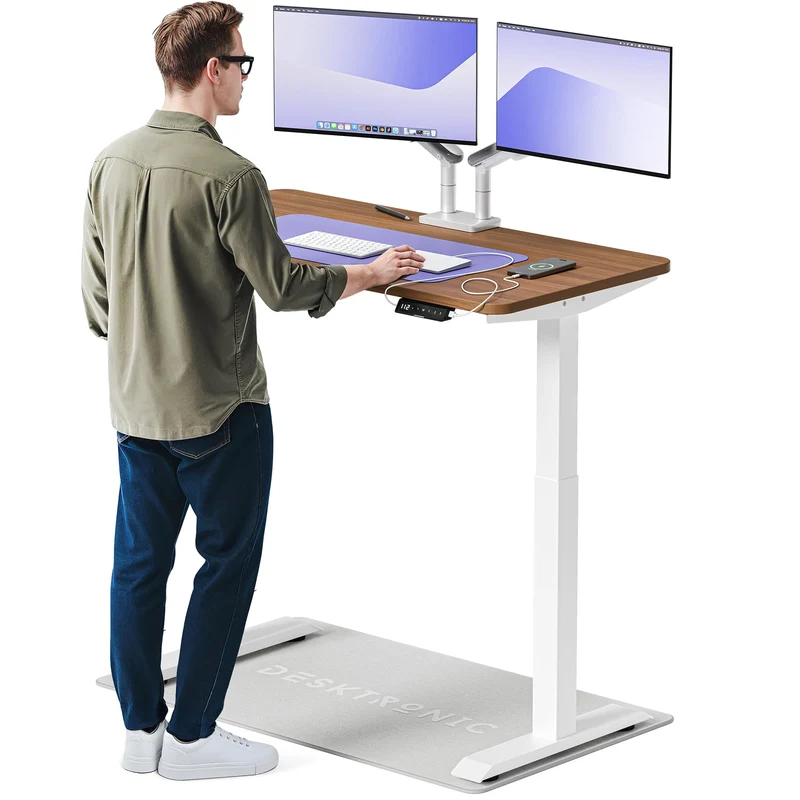 Desktronic HomeOne Elektrisch Höhenverstellbarer Schreibtisch, USB-Anschlüsse, Ergonomischh