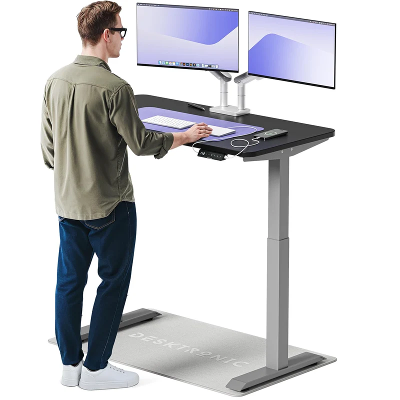 Desktronic HomeOne Elektrisch Höhenverstellbarer Schreibtisch, USB-Anschlüsse, Ergonomischh