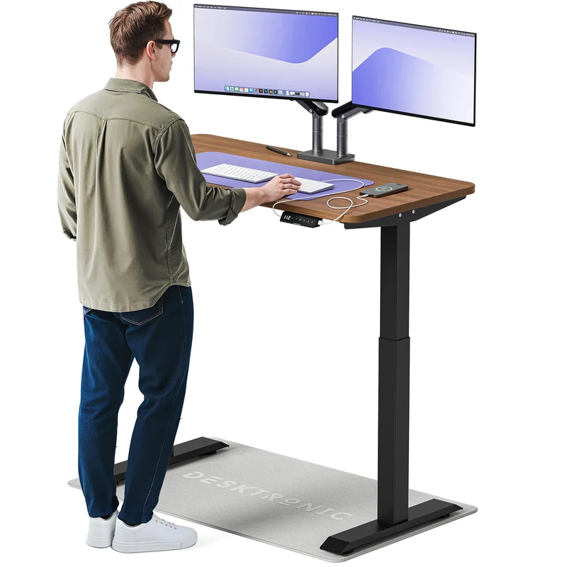 Desktronic HomeOne Elektrisch Höhenverstellbarer Schreibtisch, USB-Anschlüsse, Ergonomischh