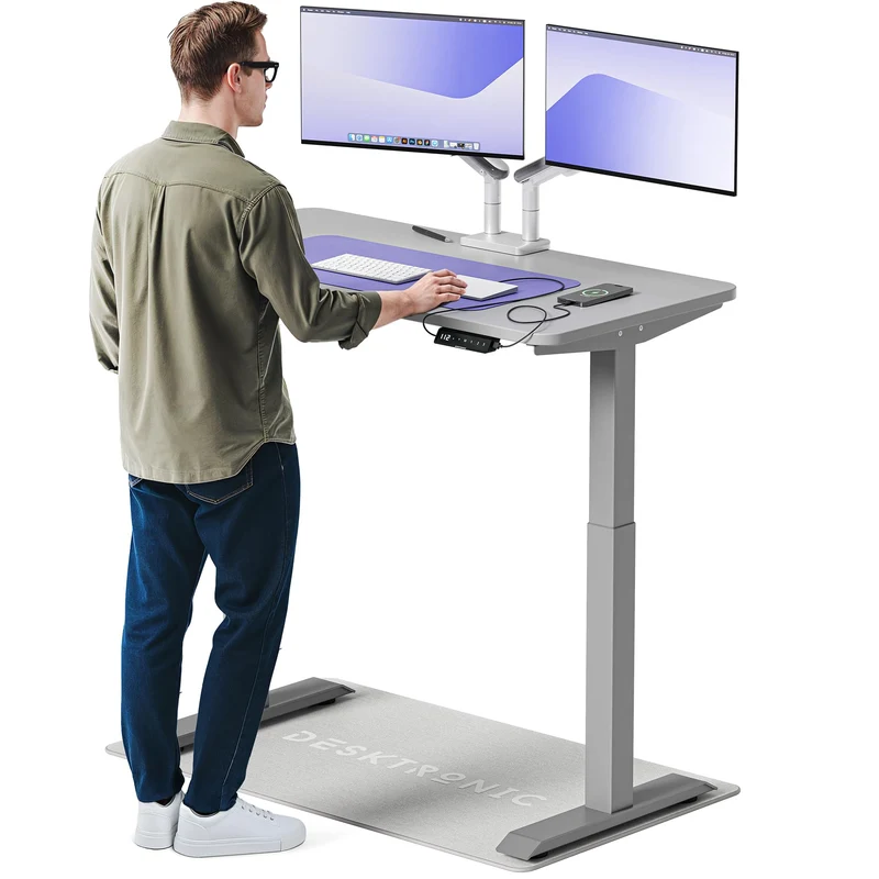 Desktronic HomeOne Elektrisch Höhenverstellbarer Schreibtisch, USB-Anschlüsse, Ergonomischh
