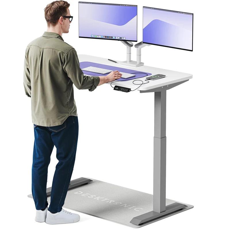 Desktronic HomeOne Elektrisch Höhenverstellbarer Schreibtisch, USB-Anschlüsse, Ergonomischh