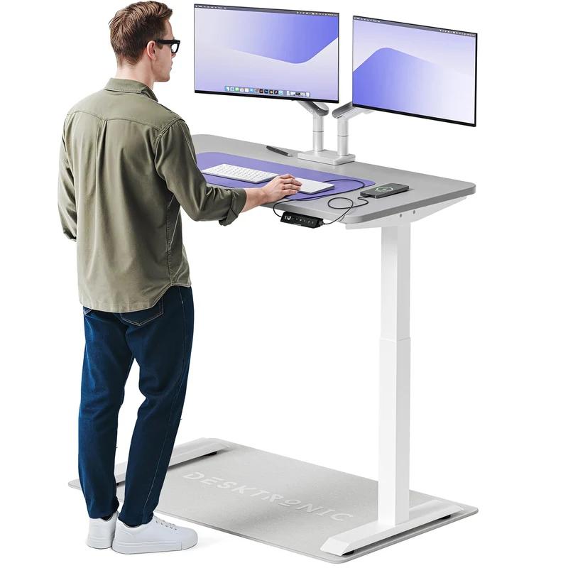 Desktronic HomeOne Elektrisch Höhenverstellbarer Schreibtisch, USB-Anschlüsse, Ergonomischh
