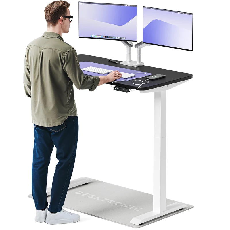 Desktronic HomeOne Elektrisch Höhenverstellbarer Schreibtisch, USB-Anschlüsse, Ergonomischh
