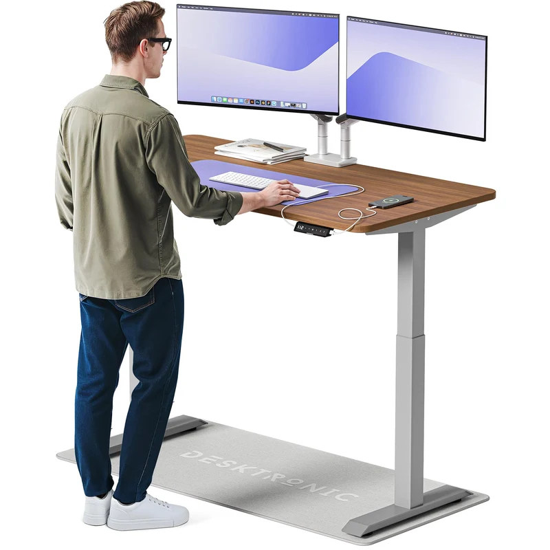 Desktronic HomeOne Elektrisch Höhenverstellbarer Schreibtisch, USB-Anschlüsse, Ergonomischh