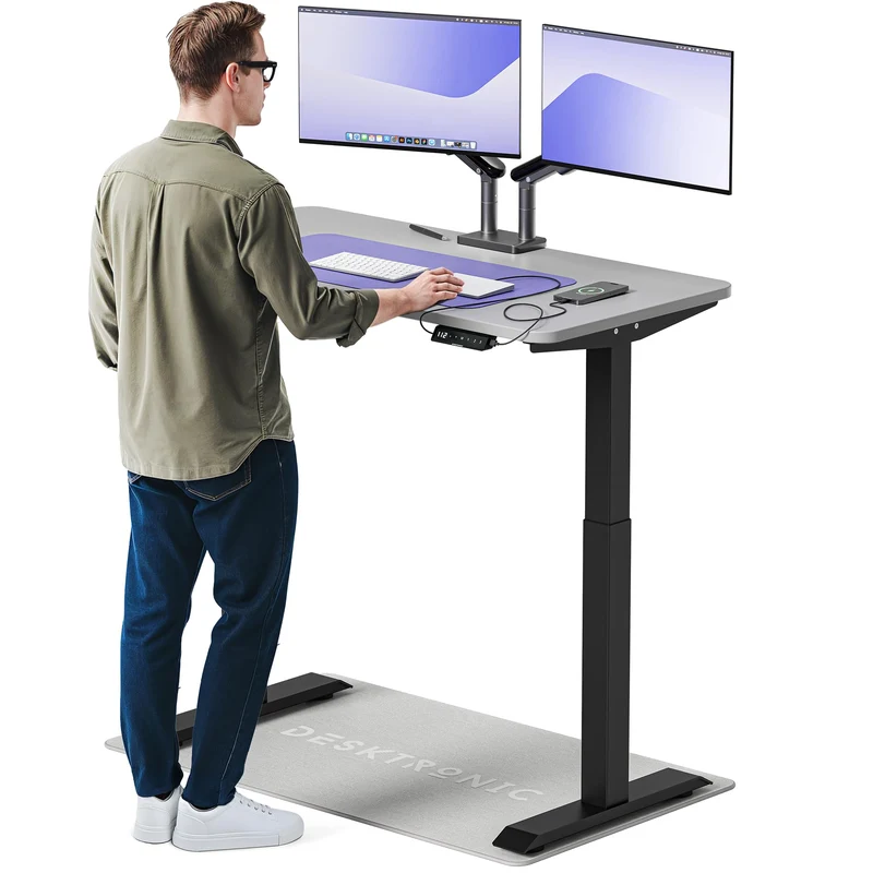 Desktronic HomeOne Elektrisch Höhenverstellbarer Schreibtisch, USB-Anschlüsse, Ergonomischh