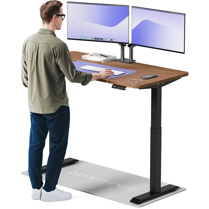 Desktronic HomeOne Elektrisch Höhenverstellbarer Schreibtisch, USB-Anschlüsse, Ergonomischh