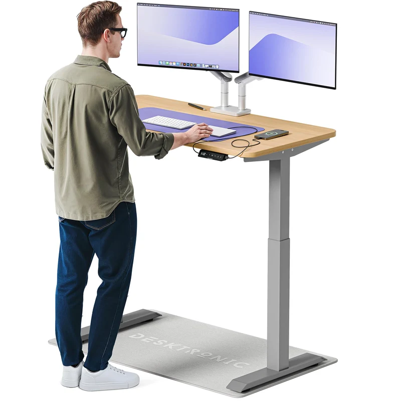 Desktronic HomeOne Elektrisch Höhenverstellbarer Schreibtisch, USB-Anschlüsse, Ergonomischh