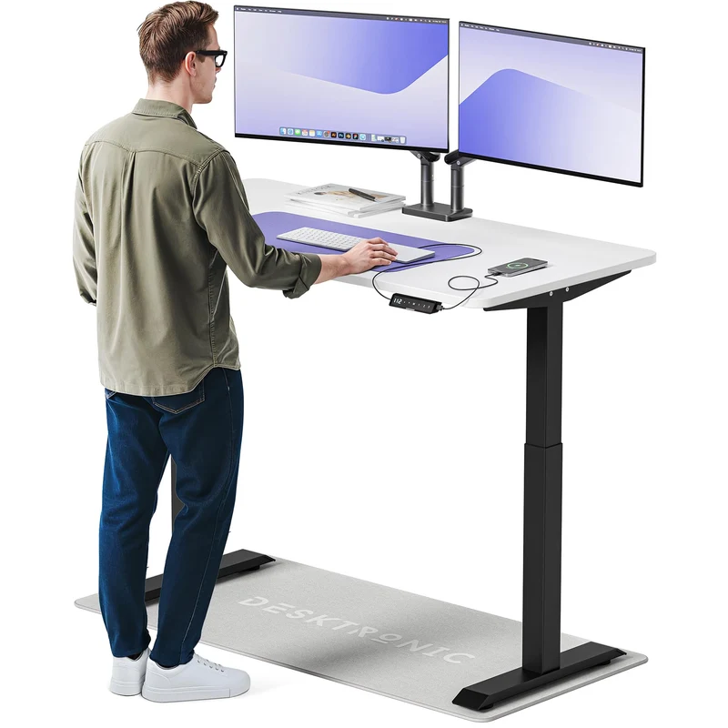 Desktronic HomeOne Elektrisch Höhenverstellbarer Schreibtisch, USB-Anschlüsse, Ergonomischh