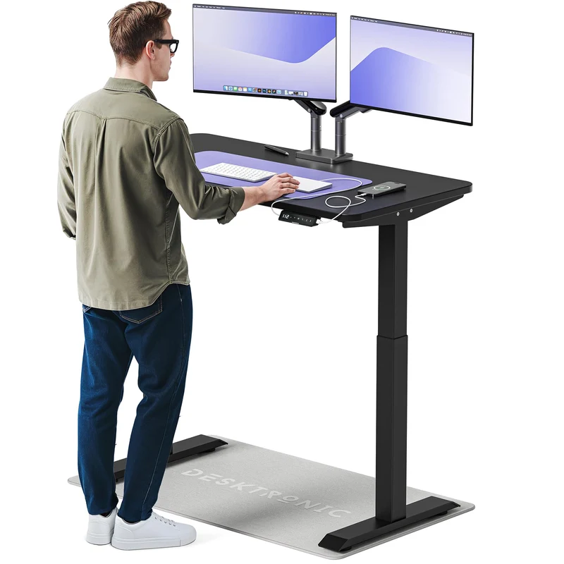 Desktronic HomeOne Elektrisch Höhenverstellbarer Schreibtisch, USB-Anschlüsse, Ergonomischh