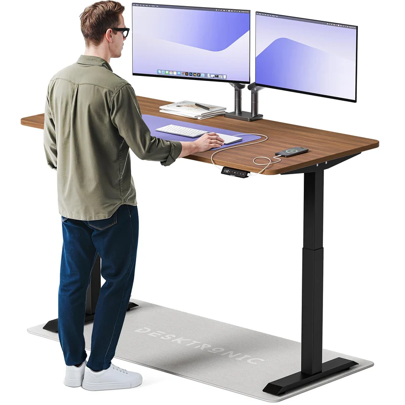 Desktronic HomeOne Elektrisch Höhenverstellbarer Schreibtisch, USB-Anschlüsse, Ergonomischh