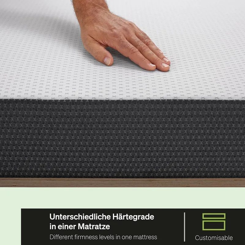 BLACKROLL Recovery Base Matratze 90x200 cm – Hybrid-Memory-Schaum, Mittelfest, Schwarzh