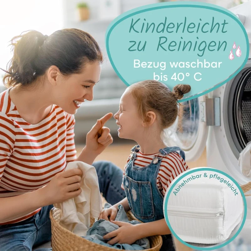 Sun Garden Kindermatratze - Kaltschaum, Oeko-TEX 100, waschbarer Bezugh