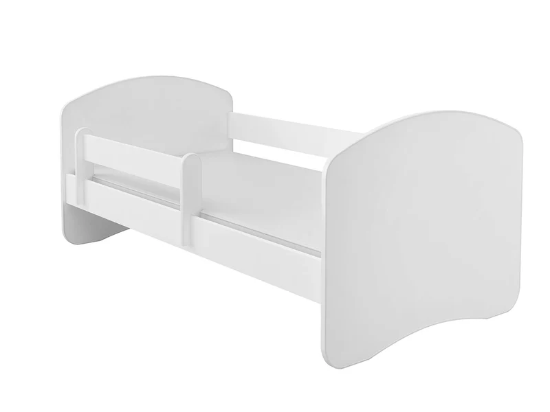 Kinderbett Jugendbett mit einer Schublade und Matratze Weiß ACMA II (180x80 cm + Schublade, Weiß)h