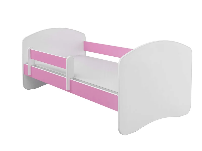 Kinderbett Jugendbett mit einer Schublade und Matratze Weiß ACMA II (180x80 cm + Schublade, Weiß)h