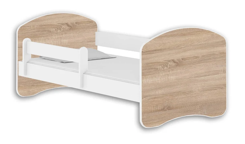 Kinderbett Jugendbett mit einer Schublade und Matratze Weiß ACMA II (180x80 cm + Schublade, Weiß)h