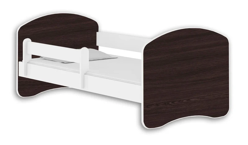 Kinderbett Jugendbett mit einer Schublade und Matratze Weiß ACMA II (180x80 cm + Schublade, Weiß)h