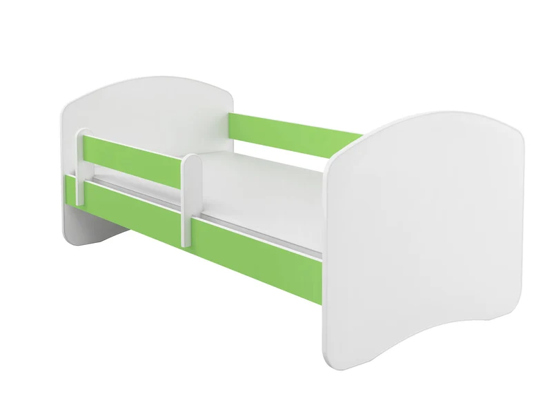 Kinderbett Jugendbett mit einer Schublade und Matratze Weiß ACMA II (180x80 cm + Schublade, Weiß)h
