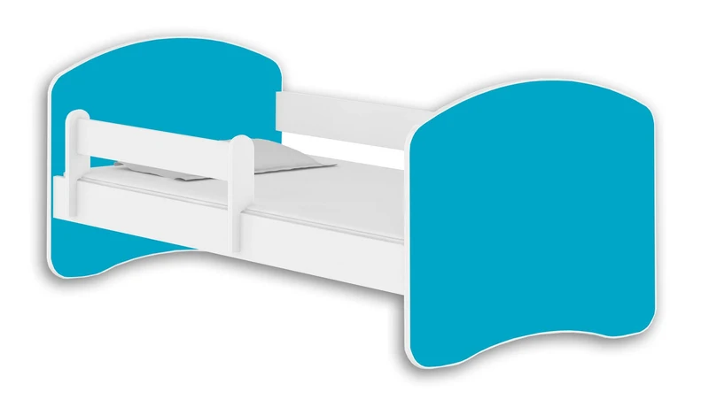 Kinderbett Jugendbett mit einer Schublade und Matratze Weiß ACMA II (180x80 cm + Schublade, Weiß)h