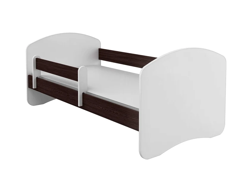 Kinderbett Jugendbett mit einer Schublade und Matratze Weiß ACMA II (180x80 cm + Schublade, Weiß)h