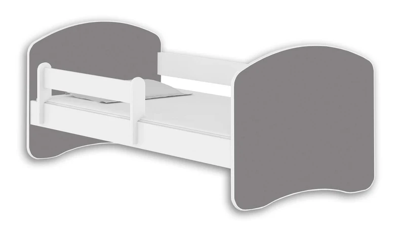 Kinderbett Jugendbett mit einer Schublade und Matratze Weiß ACMA II (180x80 cm + Schublade, Weiß)h
