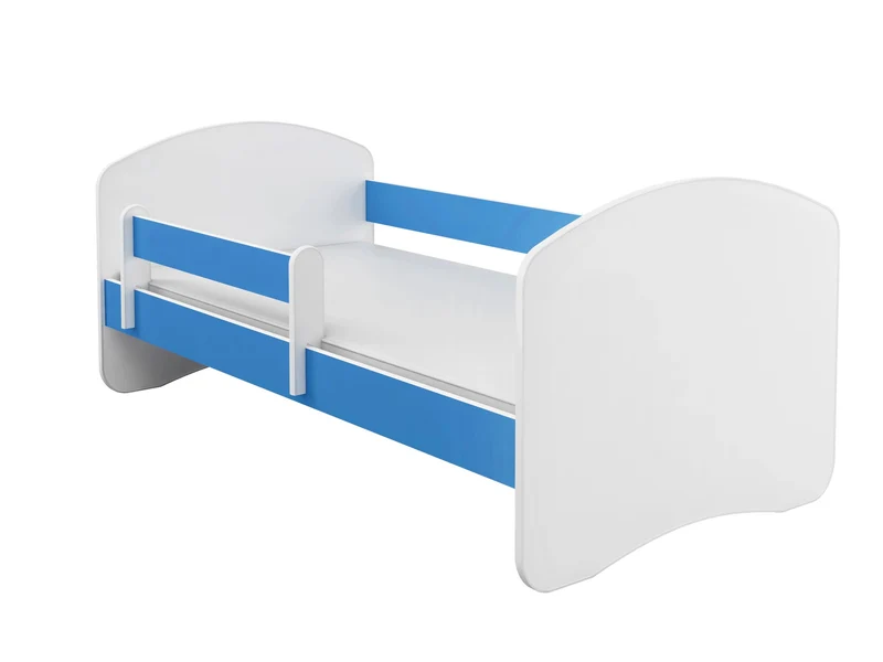Kinderbett Jugendbett mit einer Schublade und Matratze Weiß ACMA II (180x80 cm + Schublade, Weiß)h