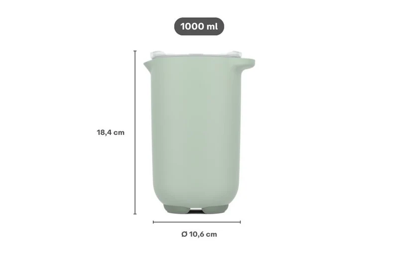 Rührbecher Chef It 1000 ml mit Deckel - coral