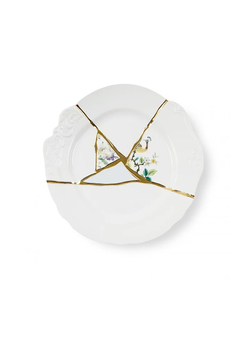Seletti Kintsugi Piatto Piano in porcellana
