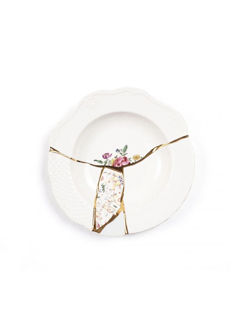 Seletti Kintsugi Piatto Fondo in porcellana