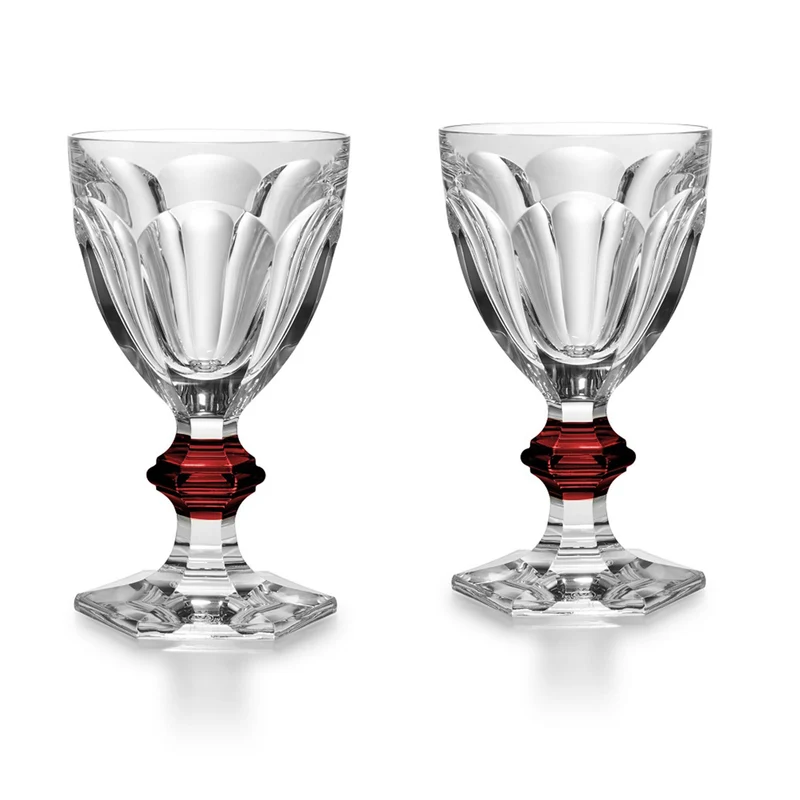 Baccarat Harcourt 1841 Set 2 Bicchieri acqua, Rubino