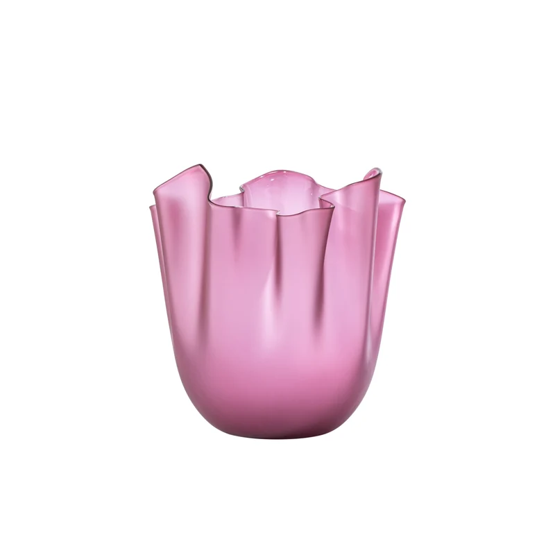 Venini Vaso Fazzoletto Medio Trasparente Sabbiato
