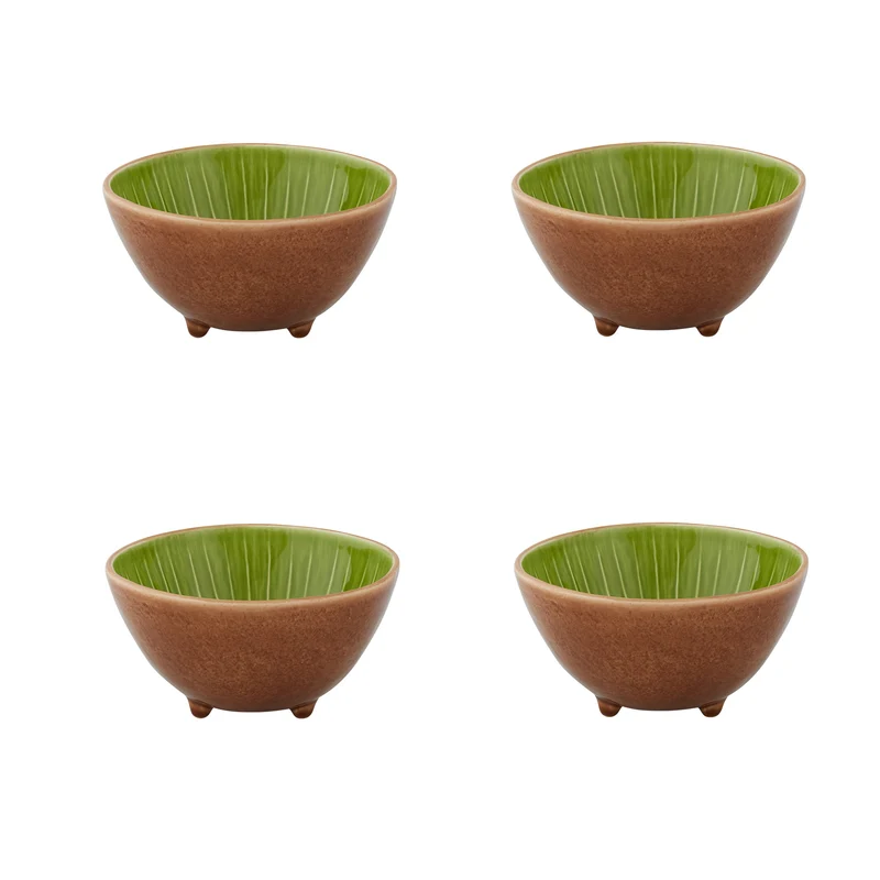 Bordallo Pinheiro Frutos Tropicais Set 4 Ciotole Frutta Tropicale, 13 cm