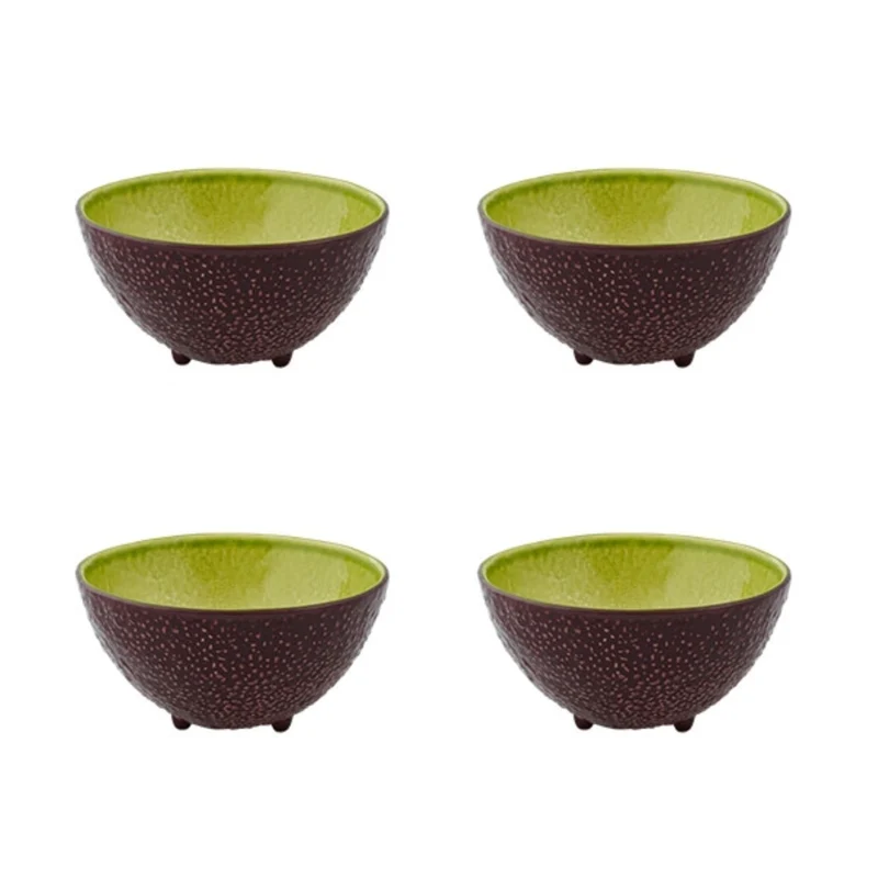 Bordallo Pinheiro Frutos Tropicais Set 4 Ciotole Frutta Tropicale, 13 cm