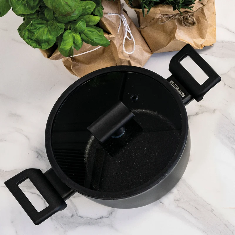 Sambonet Titan Pro Double Induction Casseruola Alta a due manici in alluminio