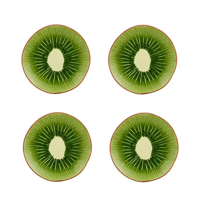 Bordallo Pinheiro Frutos Tropicais Set 4 Piatti da Dessert, Frutta Tropicale