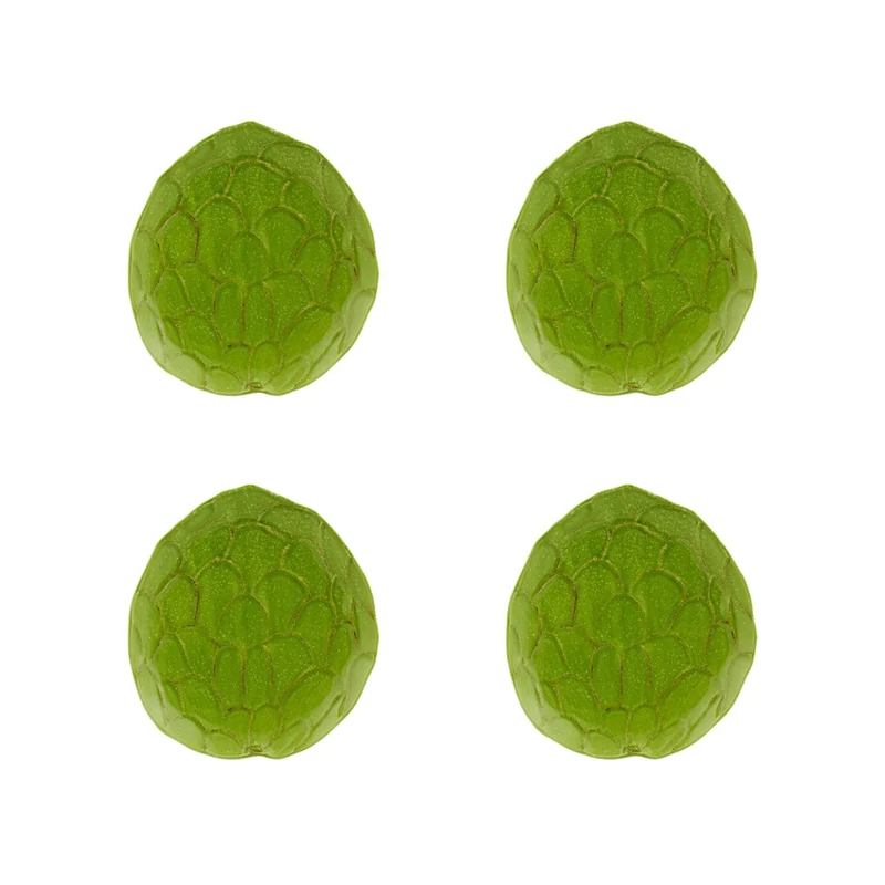 Bordallo Pinheiro Frutos Tropicais Set 4 Piatti da Dessert, Frutta Tropicale