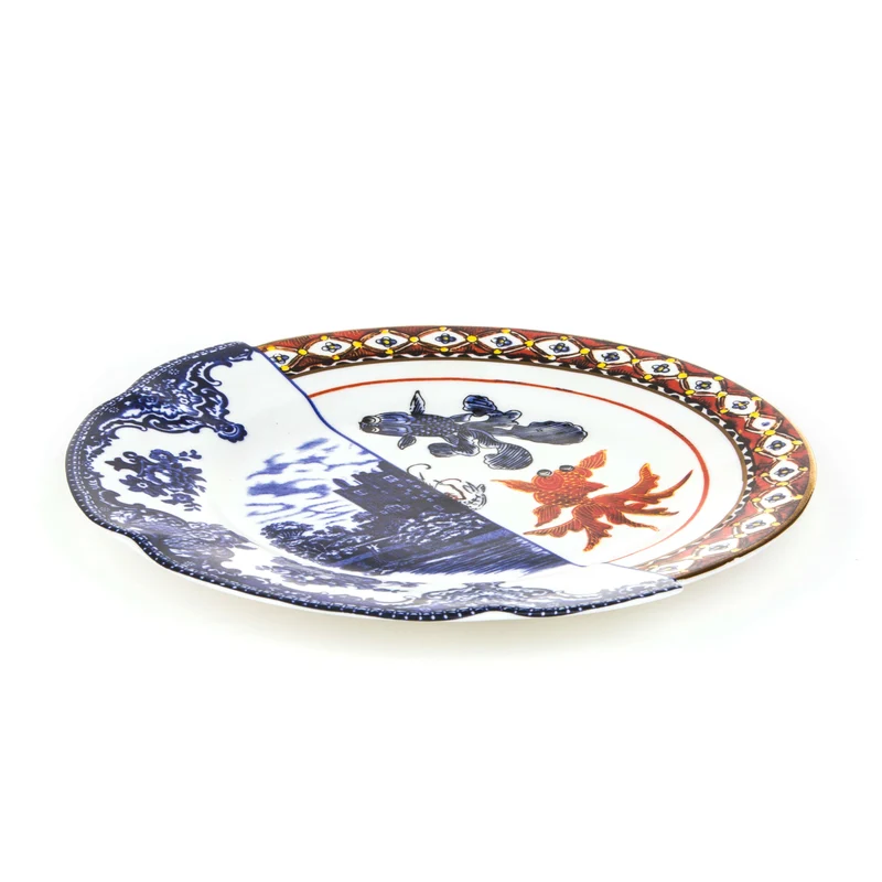 Seletti Hybrid Piatto piano in porcellana, diametro 27,5 cm