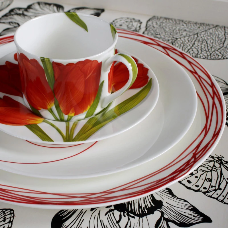 Taitù Fil Rouge Set 4 Piatti Frutta