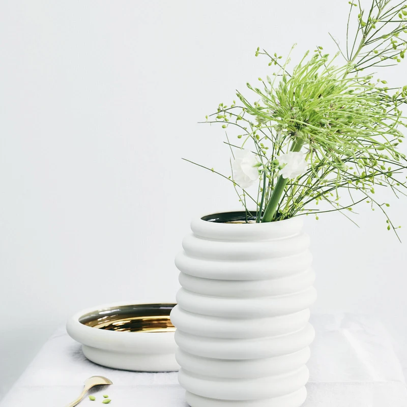 Rosenthal Vaso Hop Bianco inte Oro