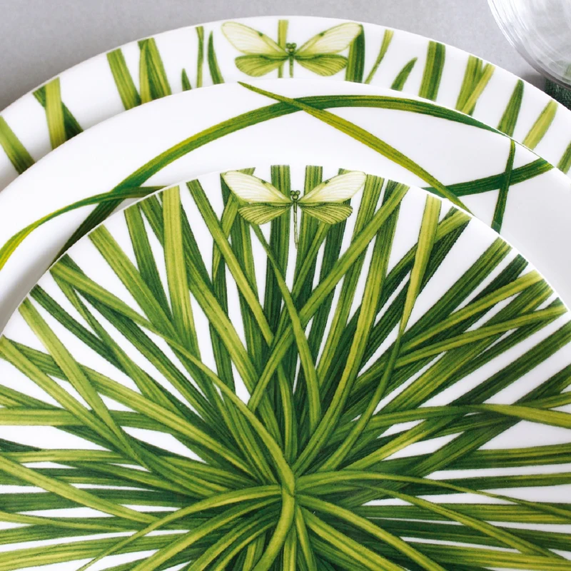 Taitù Life in Green Set da 4 Piatti Frutta, 21,5 cm