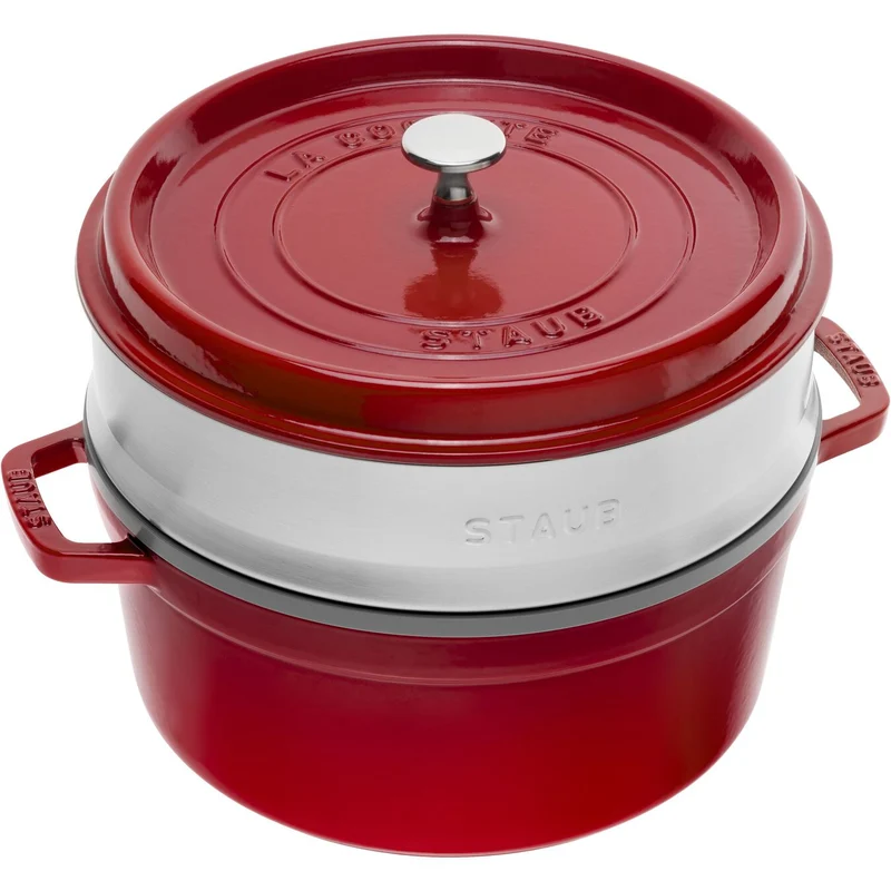 Staub Cocotte con cestello a vapore rotonda, 26 cm