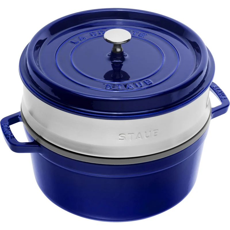 Staub Cocotte con cestello a vapore rotonda, 26 cm