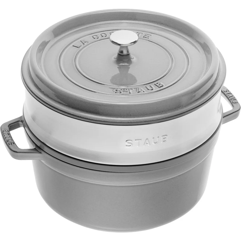 Staub Cocotte con cestello a vapore rotonda, 26 cm