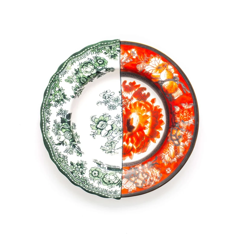Seletti Hybrid Piatto fondo in porcellana, diametro 25,4 cm