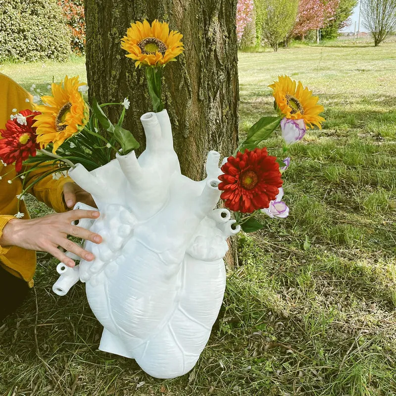 Seletti Love in Bloom Giant Vaso in fibra di vetro bianca