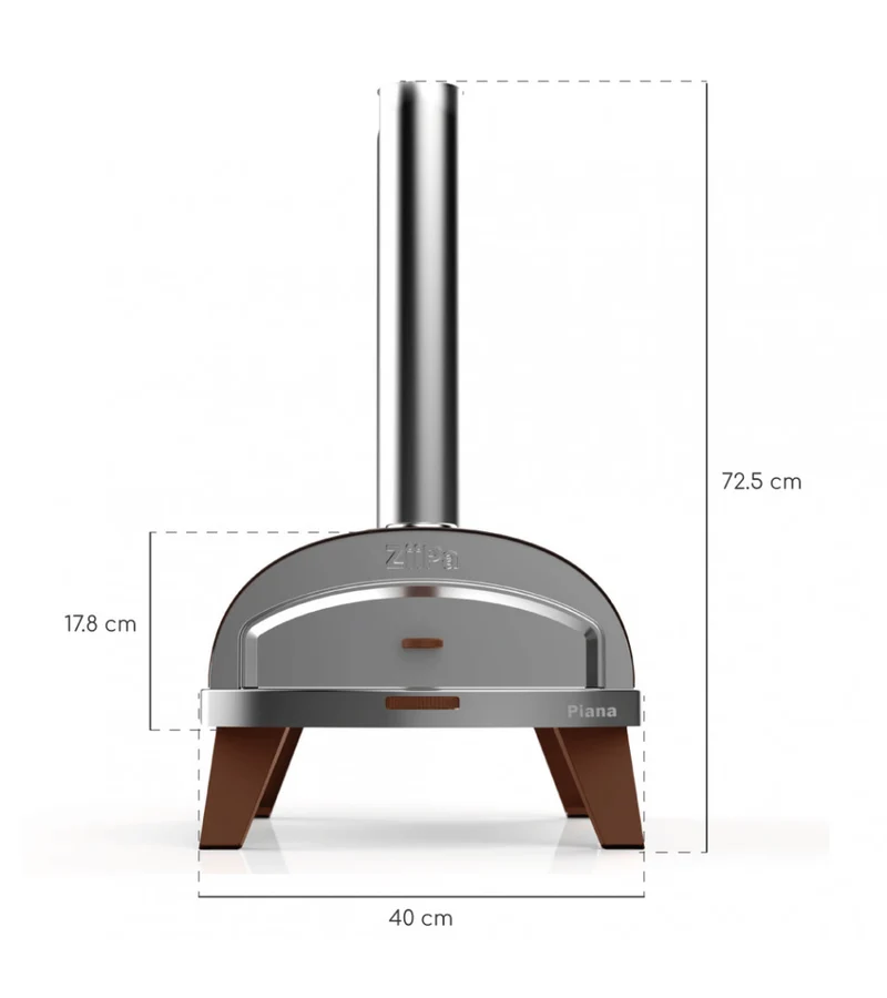 ZiiPa Forno pizza Piana a pallet, Terracotta