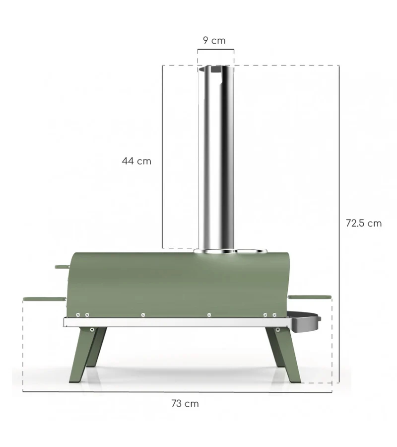 ZiiPa Forno pizza Piana a pallet, Eucalipto