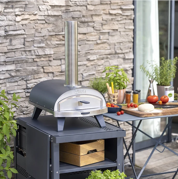ZiiPa Forno pizza Piana a pallet, Carbone