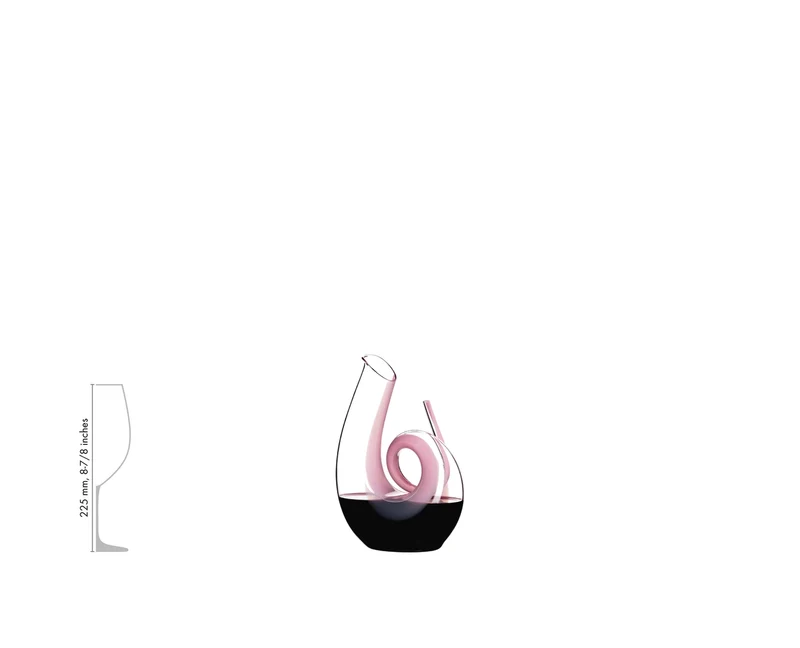 Riedel Decanter Curly Clear, Colore Rosa