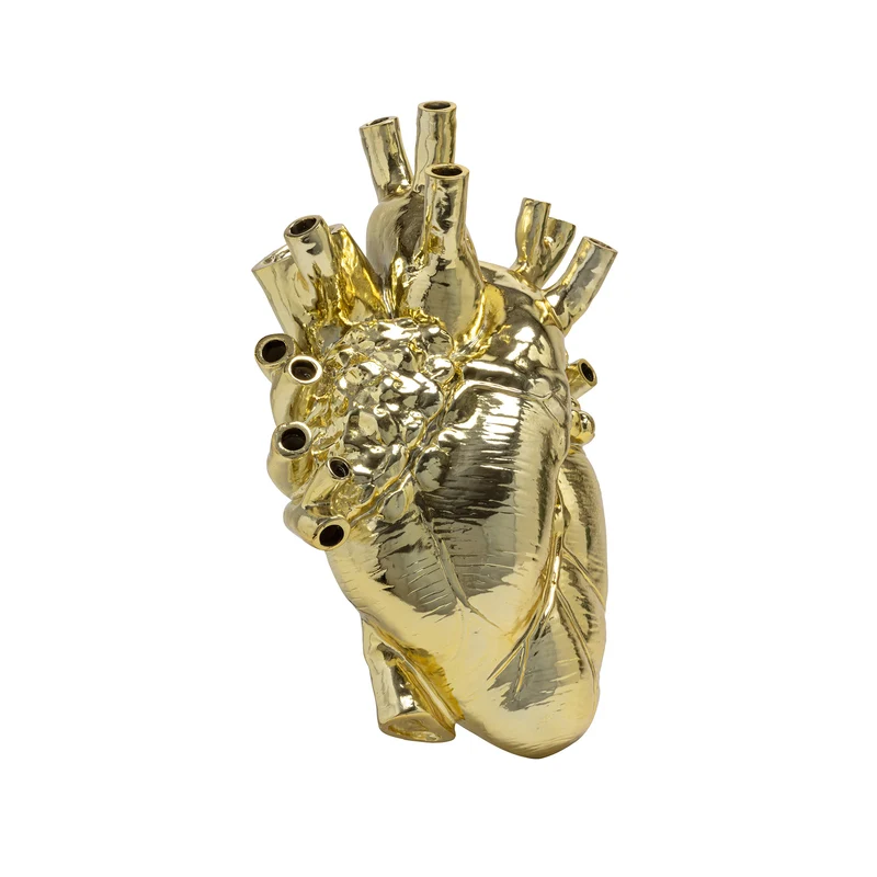 Seletti Love in Bloom Giant Vaso a forma di cuore, Oro